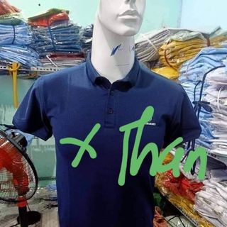 Áo thun nam cổ bẻ- màu xanh than