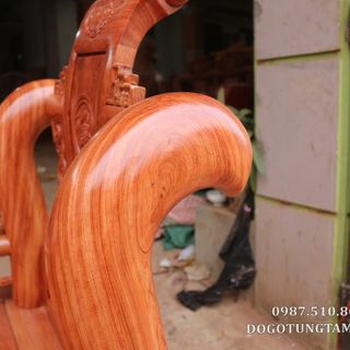 Bàn Ghế Tần Thủy Hoàng Gỗ Hương Đá Cột Liền
