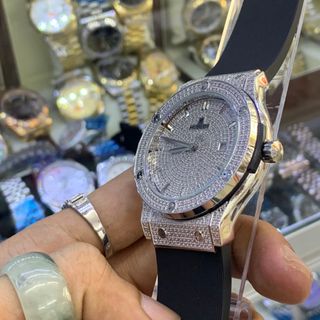 Hublot Cơ Full Đá Trắng