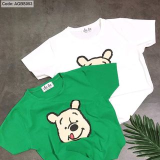Áo thun cotton Thái hình gấu Pooh