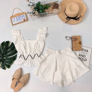 Set áo cánh tiên váy tầng