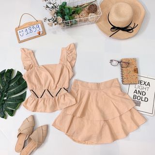 Set áo cánh tiên váy tầng