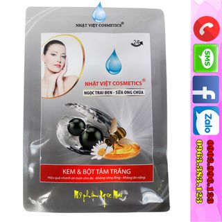 Kem và Bột tắm trắng dưỡng chất Ngọc Trai Đen - Sữa Ong Chúa NHẬT VIỆT COSMETICS giá sỉ