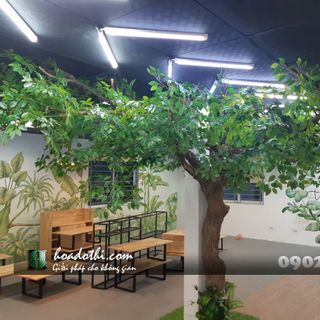 Cây lá xanh giả
