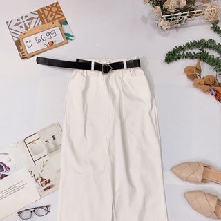 Quần baggy jean ống rộng kèm belt 2 size M L
