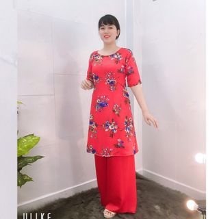 Áo Dài Phi Lụa Cách Tân   không kèm quần