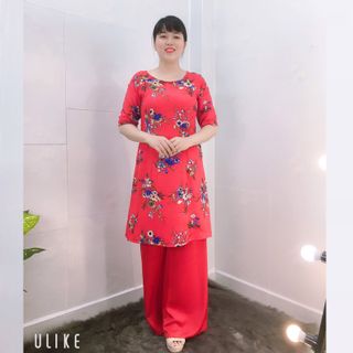 Áo Dài Phi Lụa Cách Tân   không kèm quần