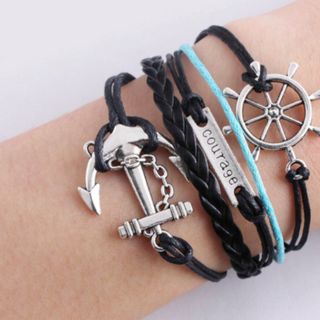 Vòng tay da sỉ Vòng tay da nhiều tầng đẹp Giá sỉ 12k