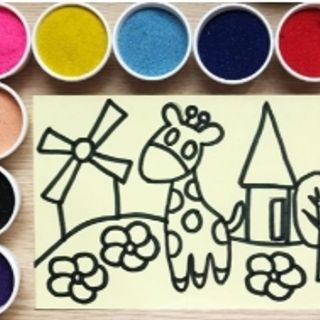 Sỉ tranh cát trẻ em tượng thạch cao tranh cát tượng tô màu