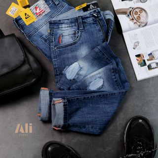 Quần Jeans Nam Sim Thời TRang Màu Xanh