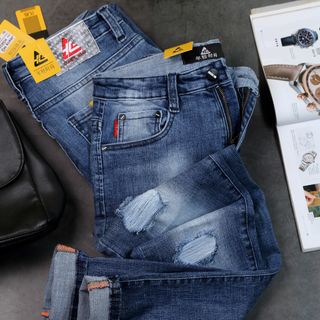 Quần Jeans Nam Sim Thời TRang Màu Xanh