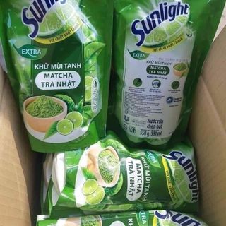 NƯỚC RỬA CHÉN SUNGLIGHT MATCHA TRÀ NHẬT TÚI 550GR