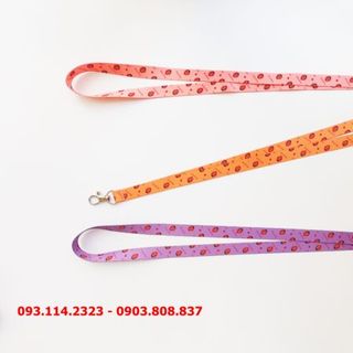 Dây đeo thẻ satin Strawberry