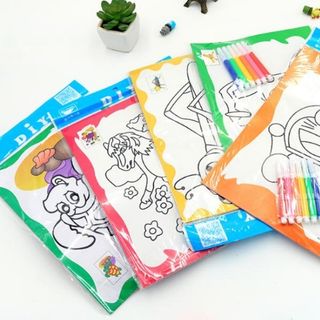 Bộ tranh tô bút lông gồm 2 tấm tranh kích thước mỗi tấm 19x26cm Và 6 cây bút lông Tranh rất nhiều mẫu
Giá sỉ 8k /1 bộ Gồm 2 tấm tranh 6 bút 6 màu