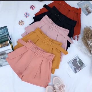 Quần tuyết mưa giả váy kèm nịt quần shorts đùi ống rộng giả váy