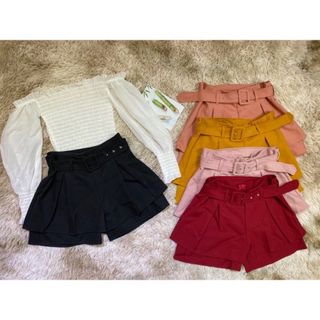Quần tuyết mưa giả váy kèm nịt quần shorts đùi ống rộng giả váy