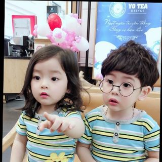 Bộ kẻ cộc tay cho bé yêu