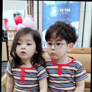 Bộ kẻ cộc tay cho bé yêu