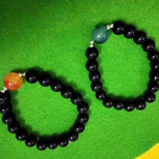 Chuỗi đeo tay đá đen 10 mm