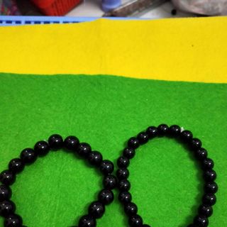 Chuỗi đeo tay đá đen 10 mm