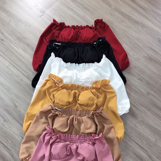 Áo tay phồng có mút ngực