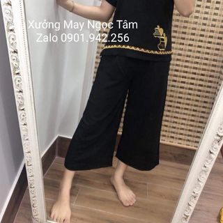 Bộ đũi thuê trái táo phối viền siêu sang có size đại