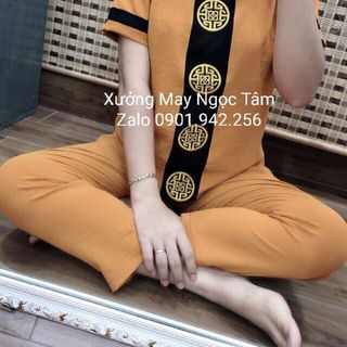 Bộ đũi trung niên phối trước ngực cao cấp