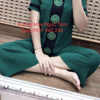 Bộ đũi trung niên phối trước ngực cao cấp