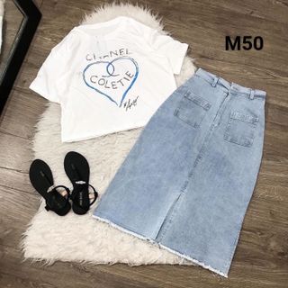 Set chân váy jean