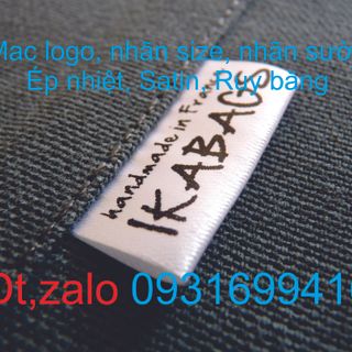 Tem nhãn mác ép nhiệt nhãn sườn satin ruy băng các loại