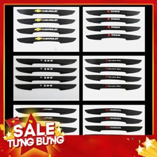 bộ 4 cái Nẹp chống trầy cửa ô tô có logo theo hãng - :