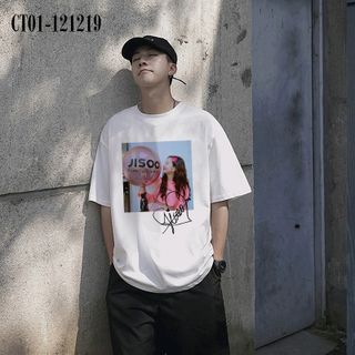 Sỉ Áo Thun Jisoo BlackPink Có Chữ Ký
