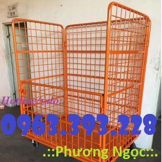 Xe đẩy lồng thép lồng thép trữ hàng lồng đựng hàng