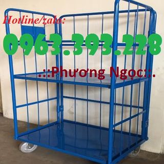 Xe đẩy lồng thép lồng thép trữ hàng lồng đựng hàng