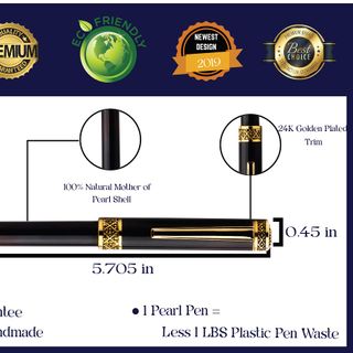Zeus - Bút Xà Cừ Đen Sừng