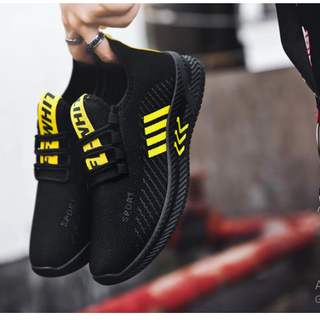 giày nam đen thể thao viền vang