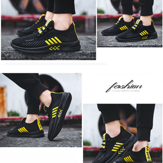 giày nam đen thể thao viền vang