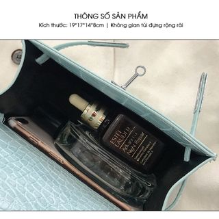 Túi nữ đeo chéo vân rắn khóa cài thời thượng D768