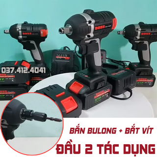 MÁY SIẾT BULONG VẶN ỐC BẮN VÍT - PIN CHUẨN 10 CELL - 100 LÕI ĐỒNG - KHÔNG CHỔI THAN
