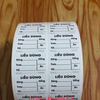 Conbo5 tem nhà thuốc - Tem chia liều dùng