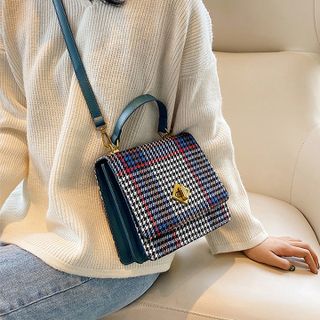 Túi xách nữ dáng đứng kẻ caro trẻ trung D758