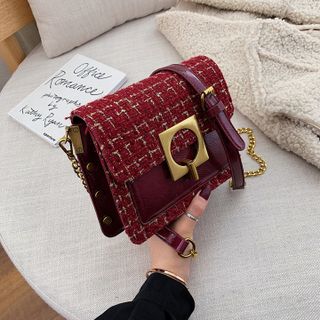 Túi đeo chéo nữ chất dạ xu hướng thu đông D719