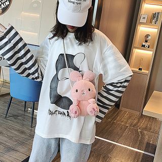 Túi đeo chéo thỏ bông xinh xắn D689