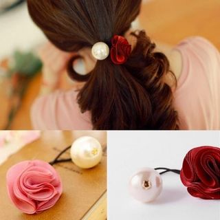cột tóc bông hồng nhìu màu