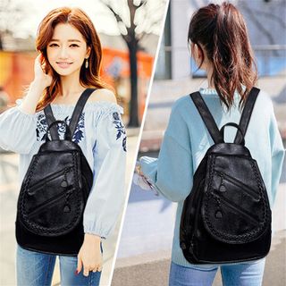 Balo da mềm 2 khóa chéo thời trang D1432