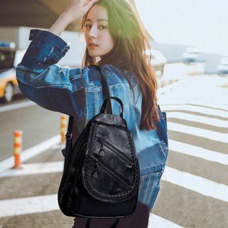 Balo da mềm 2 khóa chéo thời trang D1432