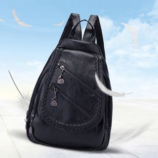 Balo da mềm 2 khóa chéo thời trang D1432