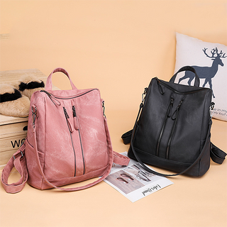 Balo da phong cách Ulzzang 2 khóa thời thượng D1442