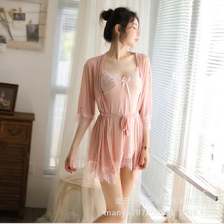 Hàng Quảng Châu Đầm ngủ gợi cảm kèm quần chipL0156