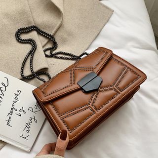 Túi đeo chéo trần trám nạm đinh cao cấp D789